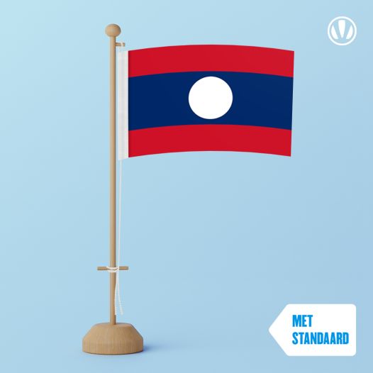 Tafelvlag Laos 10x15cm | met standaard