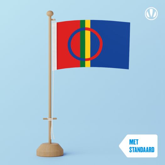 Tafelvlag Lapland 10x15cm met standaard