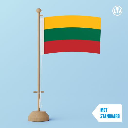 Tafelvlag Litouwen 10x15cm | met standaard