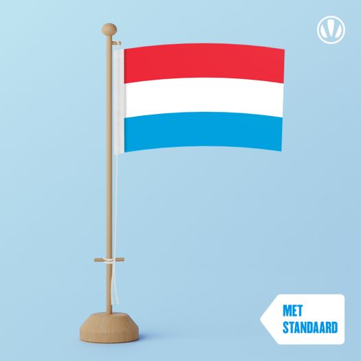 Tafelvlag Luxemburg 10x15cm | met standaard