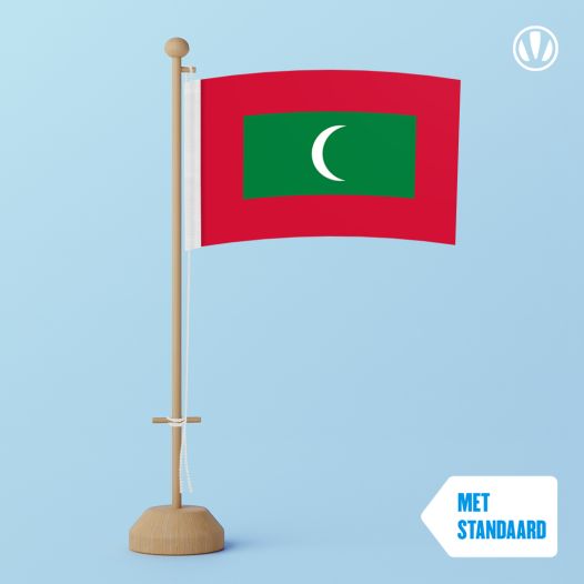 Tafelvlag Malediven 10x15cm | met standaard