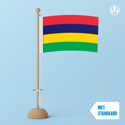 Tafelvlag Mauritius 10x15cm | met standaard