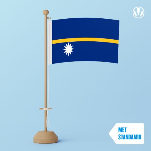 Tafelvlag Nauru 10x15cm | met standaard