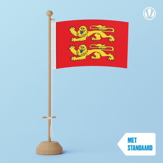 Tafelvlag Normandie 10x15cm met standaard