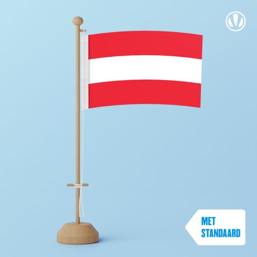 Tafelvlag Oostenrijk 10x15cm | met standaard