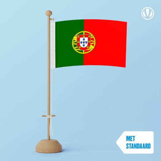 Tafelvlag Portugal 10x15cm | met standaard