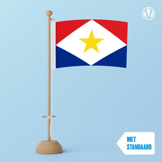 Tafelvlag Saba 10x15cm | met standaard