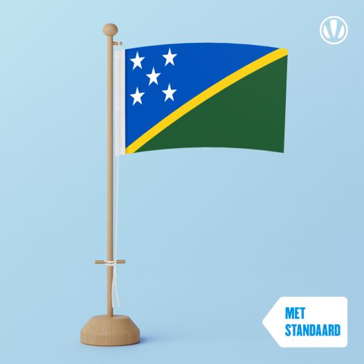 Tafelvlag Salomonseilanden 10x15cm | met standaard