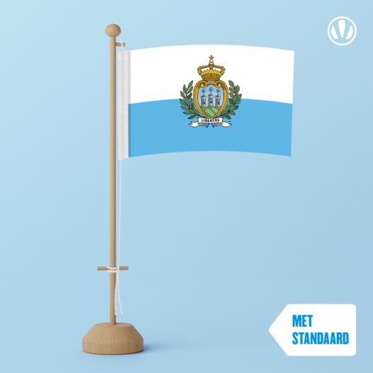 Tafelvlag San Marino 10x15cm | met standaard