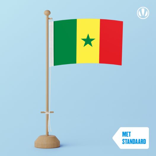 Tafelvlag Senegal 10x15cm | met standaard