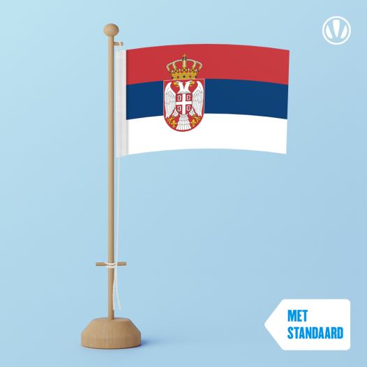 Tafelvlag Servie 10x15cm | met standaard