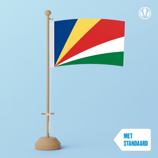 Tafelvlag Seychellen 10x15cm | met standaard