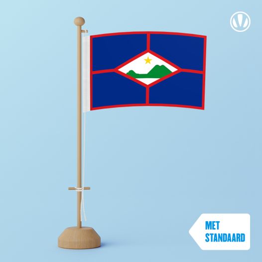 Tafelvlag Sint Eustatius 10x15cm | met standaard