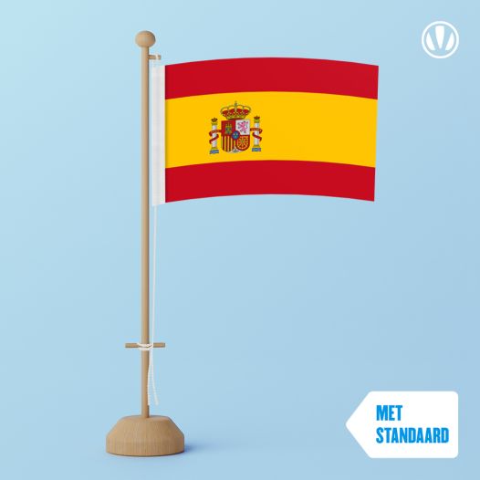 Tafelvlag Spanje 10x15cm | met standaard