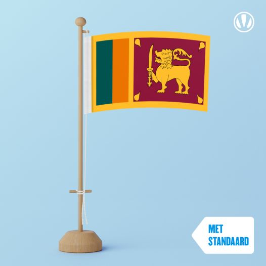 Tafelvlag Sri Lanka 10x15cm | met standaard