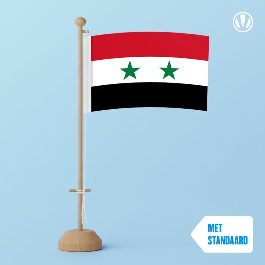 Tafelvlag Syrie 10x15cm | met standaard