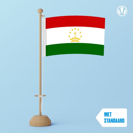 Tafelvlag Tadzjikistan 10x15cm | met standaard