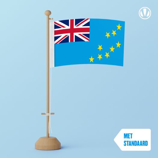 Tafelvlag Tuvalu 10x15cm | met standaard