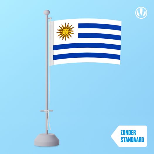 Tafelvlag Uruguay 10x15cm