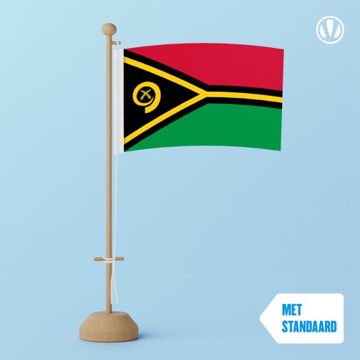 Tafelvlag Vanuatu 10x15cm | met standaard