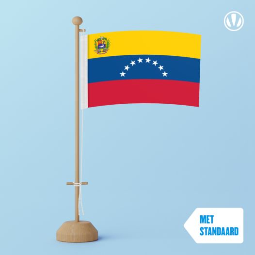 Tafelvlag Venezuela 10x15cm | met standaard