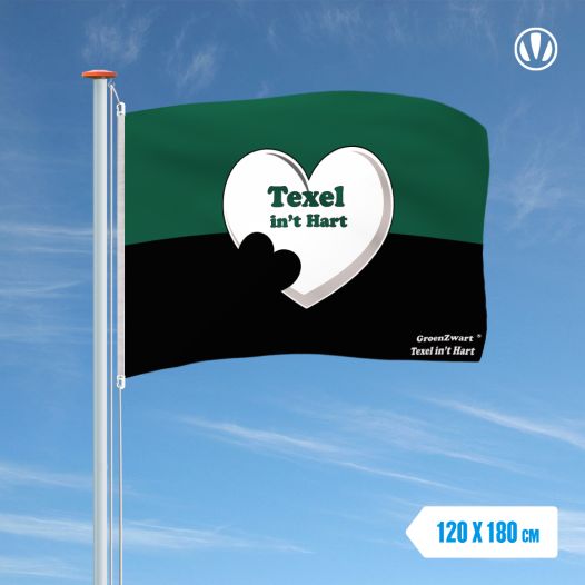 Vlag Texel in't Hart 120x180cm