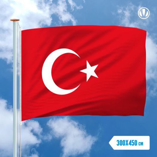 Vlag Turkije 300x450cm