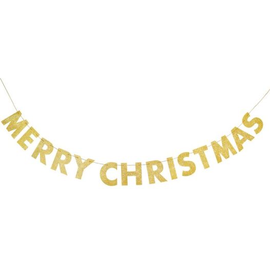 Letterslinger Merry Christmas - Goud