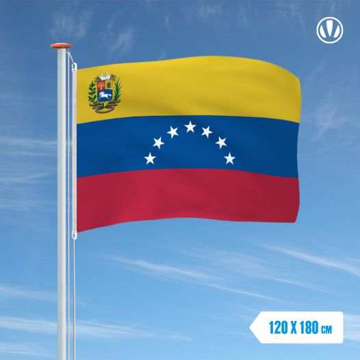 Vlag Venezuela 7 sterren met wapen 120x180cm