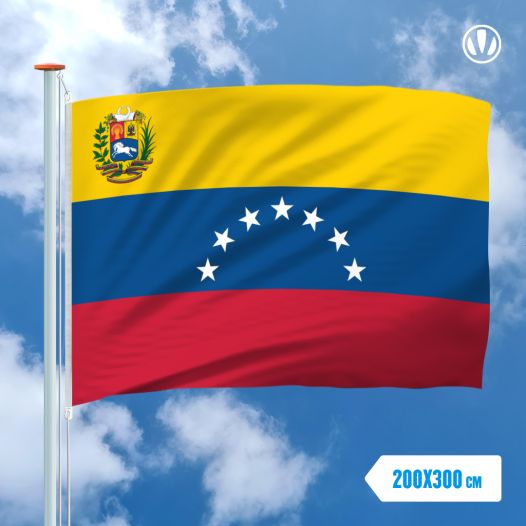 Vlag Venezuela 7 sterren met wapen 200x300cm