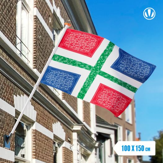 Groningse vlag Boeren zakdoek 100x150cm