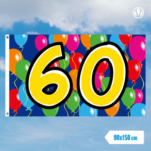 Vlag 60 jaar 90x150cm | Best value