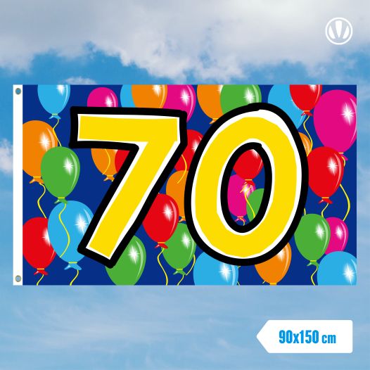 Vlag 70 jaar 90x150cm | Best value