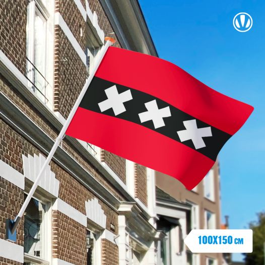 Vlag Amsterdam 100x150cm