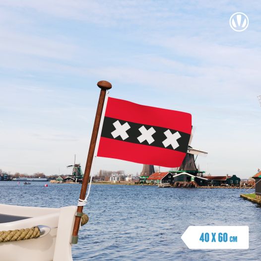 Vlag Amsterdam 40x60cm