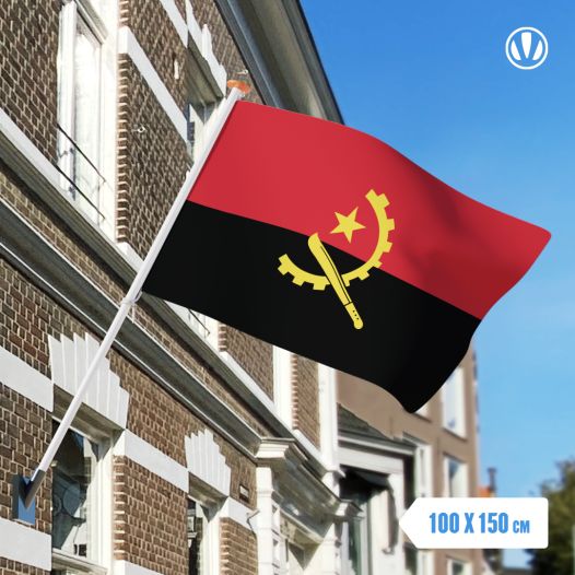 vlag Angola 100x150cm - Spunpoly