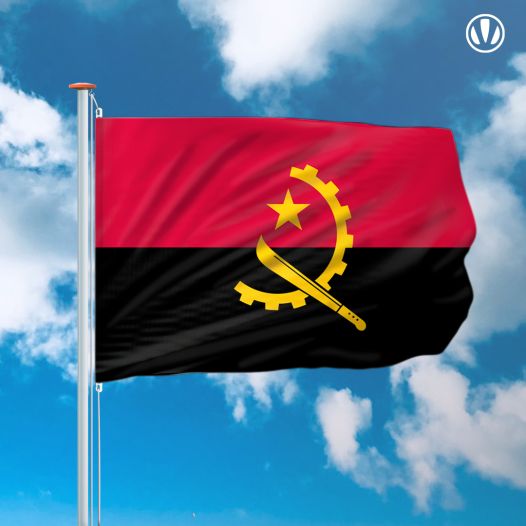 vlag Angola 150x225cm - Spunpoly