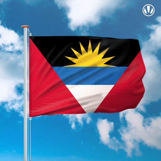 vlag Antigua en Barbuda 150x225cm - Spunpoly