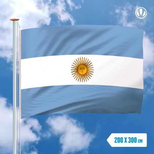 vlag Argentinië 200x300cm - Spunpoly