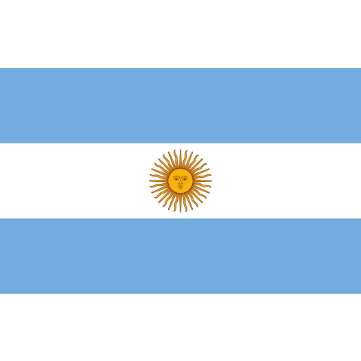 Vlag Argentinie met wapen 30x45cm