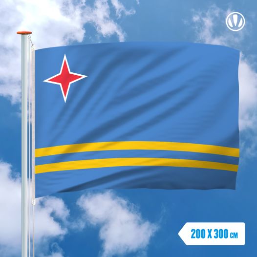 Vlag Aruba 200x300cm - Spunpoly