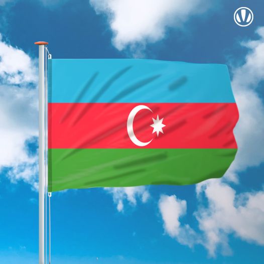 Vlag Azerbeidzjan 150x225cm - Spunpoly