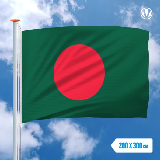 Vlag Bangladesh 200x300cm - Glanspoly