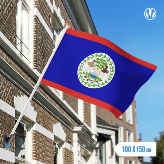 Vlag Belize 100x150cm - Glanspoly