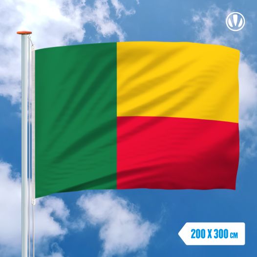 Vlag Benin 200x300cm - Glanspoly