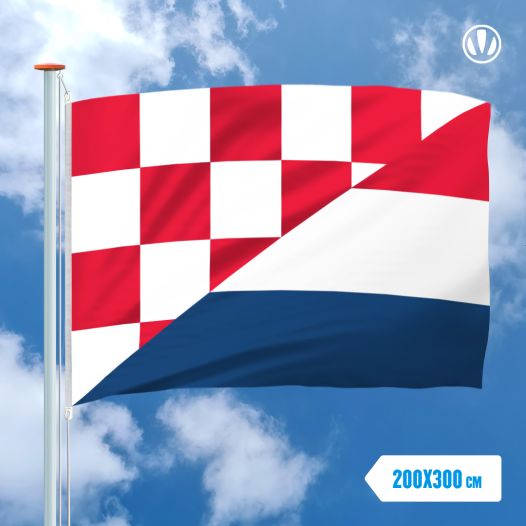 Vlag Brabant en Nederland 200x300cm