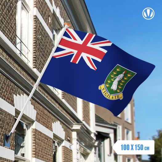 Vlag Britse Maagdeneilanden 100x150cm - Glanspoly