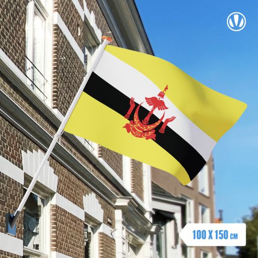 Vlag Brunei 100x150cm - Glanspoly