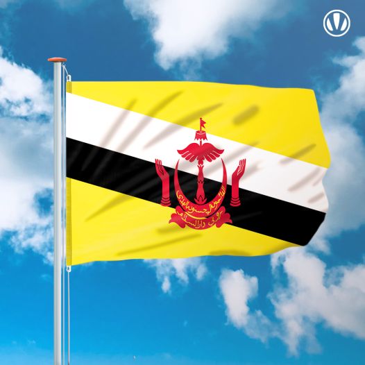 Vlag Brunei 150x225cm - Spunpoly