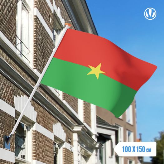 Vlag Burkina Faso 100x150cm - Glanspoly